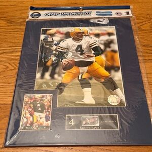 Green Bay Packers Brett Favre Steiner Photo Plaque Matted Ready to Frame